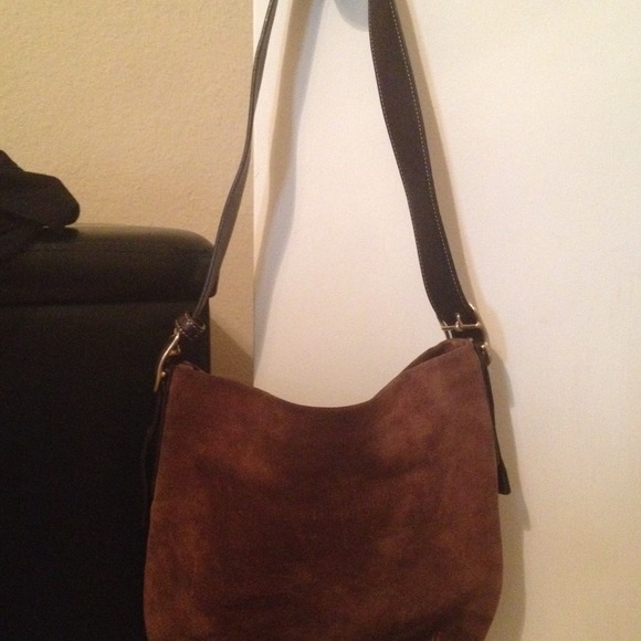 Authentic brown suede Coach bag - Picture 2 of 4