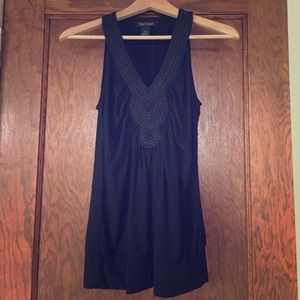 Black embellished tank