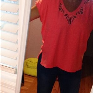 Free people faded hot pink tee shirt