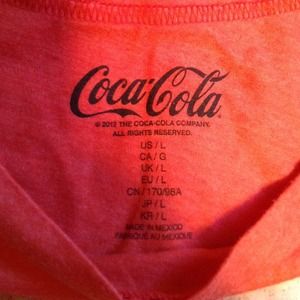 Coca cola crop tee shirt