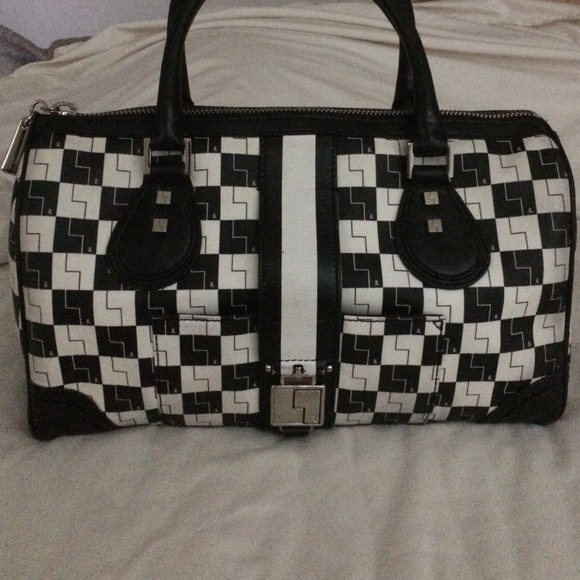 L.A.M.B. Handbags - 💯authentic L.A.M.B. Black and white checkered bag