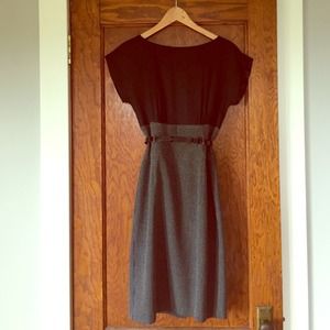 Black fitted dress w/belt