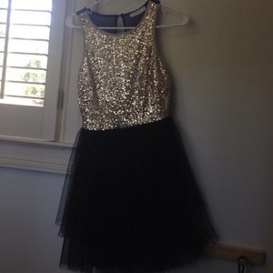 Black and gold Homecoming/formal/prom dress