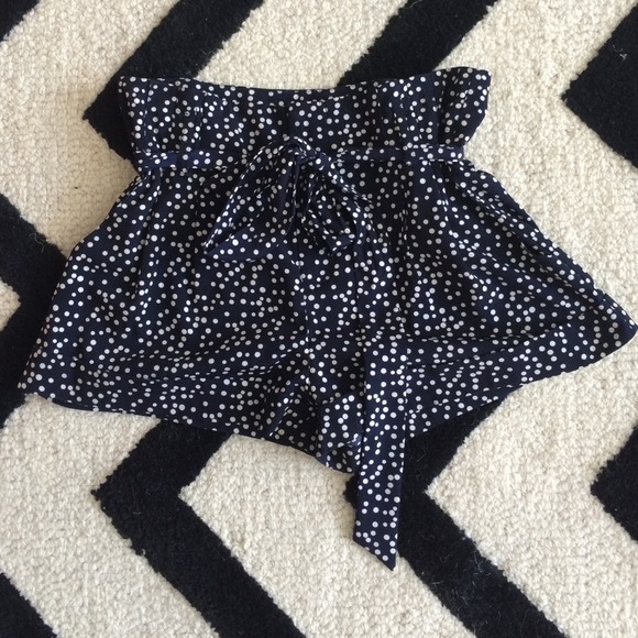 Polka dot high waisted shorts