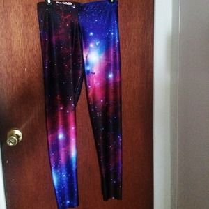 BlackMilk Galaxy Purple Leggings, L