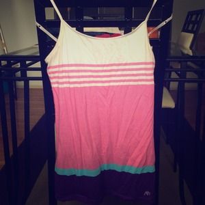 Spaghetti strap pink, purple, white, teal