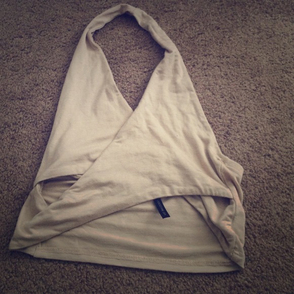 Beige crop top