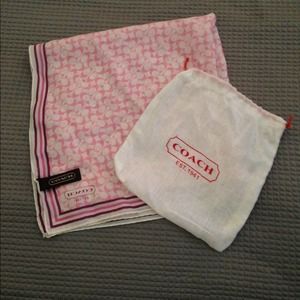 Coach 100% Silk Handkerchief (worn once)