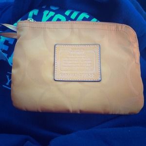 Coach Tangerine makeup bag Authentic