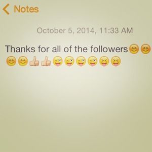 Thanks for the followers