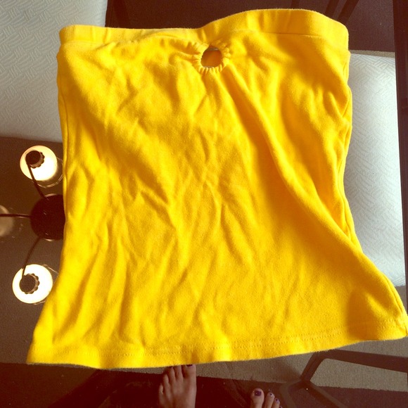 Yellow tube top