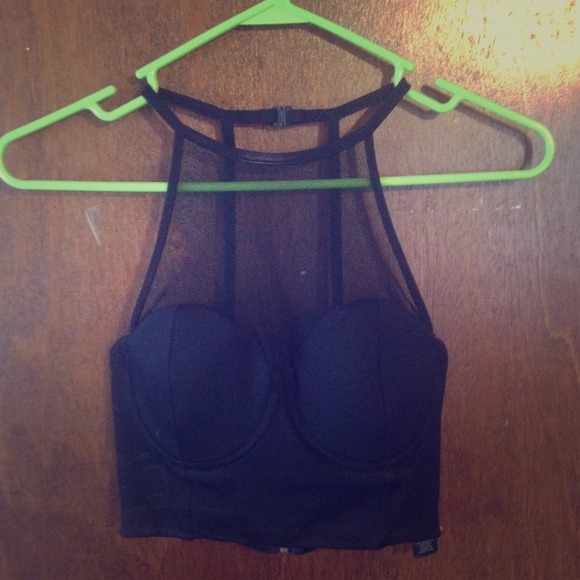 Black half top