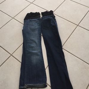 Two paire of denim maternity