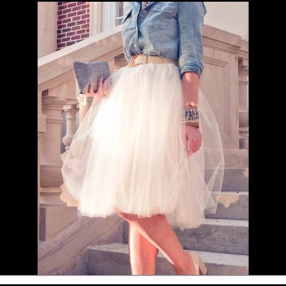 ❤️pretty white tulle skirt❤️