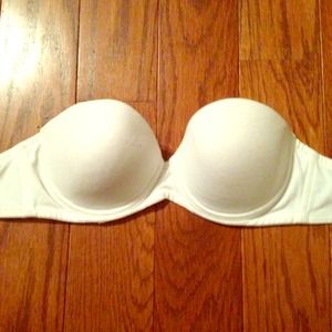 White Strapless Body by Victoria VS Bra