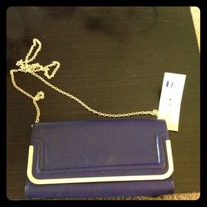 Beautiful navy/purple clutch