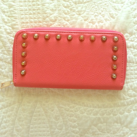 Pink with Gold studs Charlotte Russe Wallet.