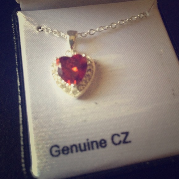 Genuine CZ Heart Pendant
