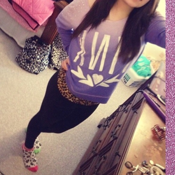 Purple Studded Crewneck