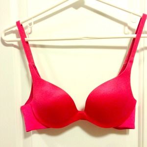 Bright Coral/Red Victoria's Secret Push Up Bra