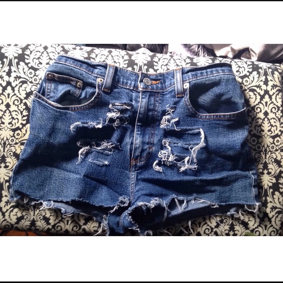 Vintage High waisted cutout denim shorts - Picture 1 of 2