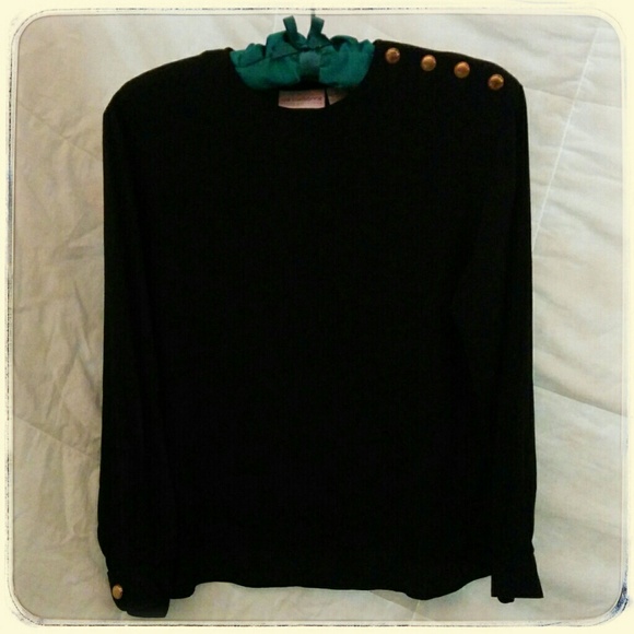 Vintage Navy Blue Liz Claiborne Blouse