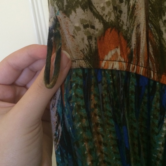 FOREVER 21 STRAPLESS PEACOCK DRESS! - Picture 3 of 4
