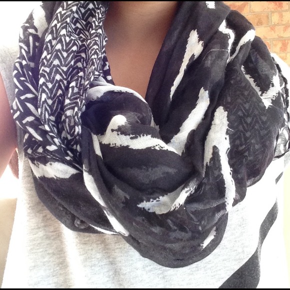 Black & White Print Scarf