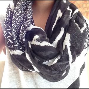 Black & White Print Scarf