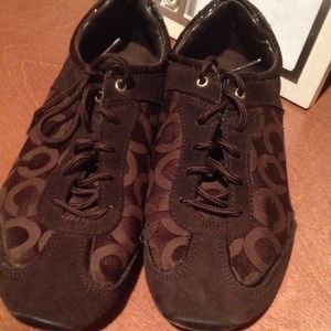 Authentic brown coach shoes 9