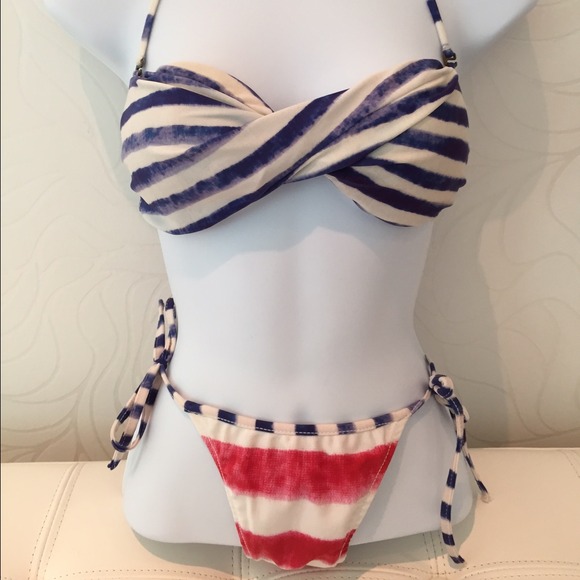 Brazilian bikini Blueman Blue/white - Picture 2 of 3