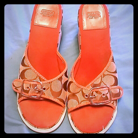 Gently used coach wedges