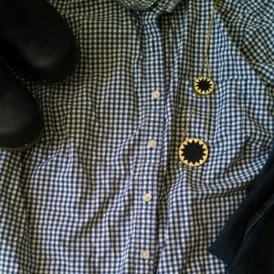 JC penney gingham shirt