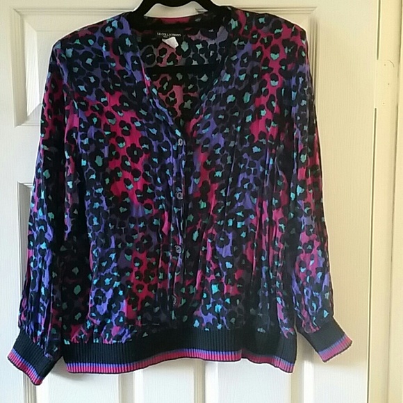🚫 SOLD 🚫 Vintage Bold Leopard Print Pullover - Picture 1 of 4