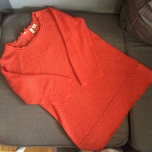 Anthropologie Moth Orange Wool Sweater