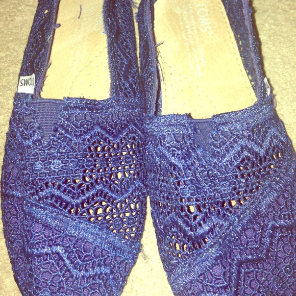 Navy Crochet toms