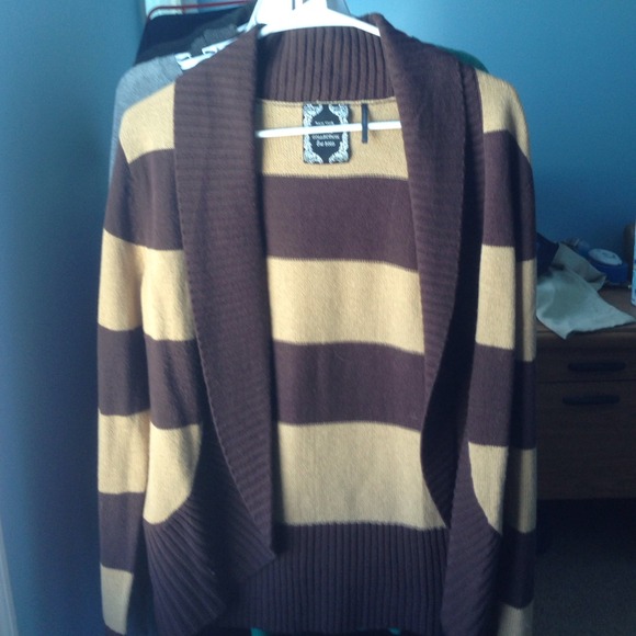 Brown and tan cardigan