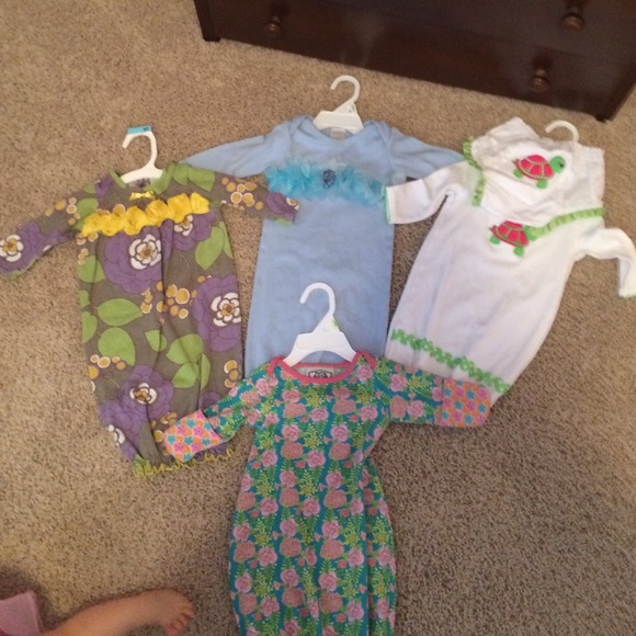 Newborn to 3-6 month girl boutique gowns. - Picture 1 of 1