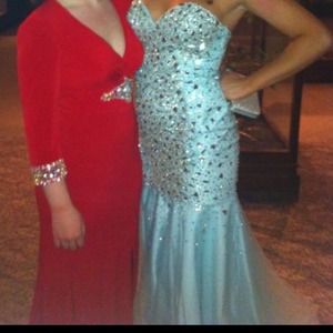 Light blue prom dress