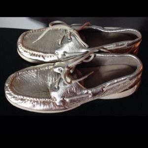 Metallic Gold Sperry Top-Siders