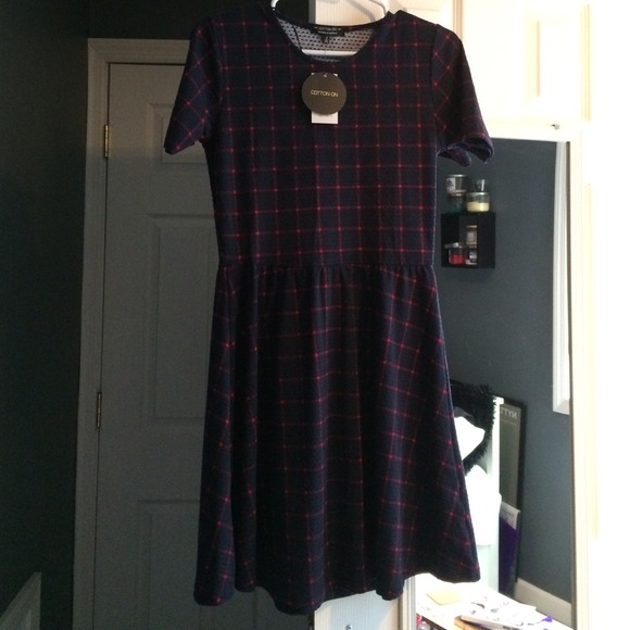 Check Flare Dress