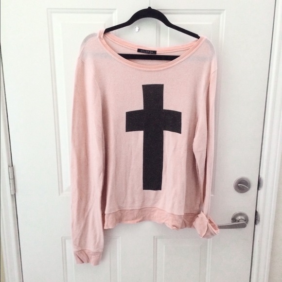 Pink cross wildfox top.