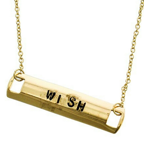 Brand new "WISH" delicate layering necklace