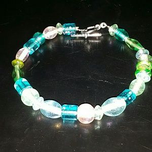 Handmade glass bead bracelet