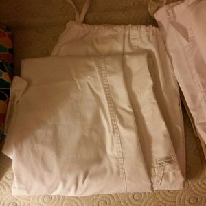 White scrub pants