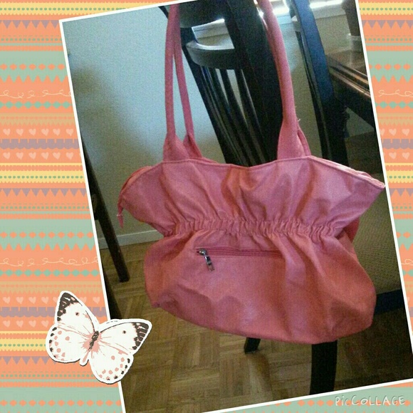 Melon Color Fancy Bow Ruffle Purse - Picture 2 of 4