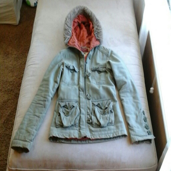 Cute Green Hollister Coat Size Small