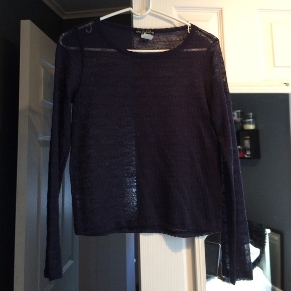 Sheer knit top
