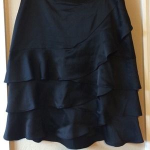 Satin ruffle skirt