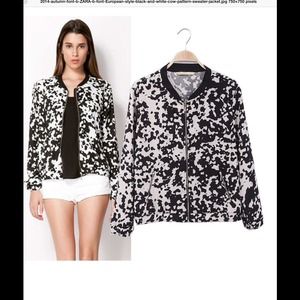 Zara cow pattern jacket